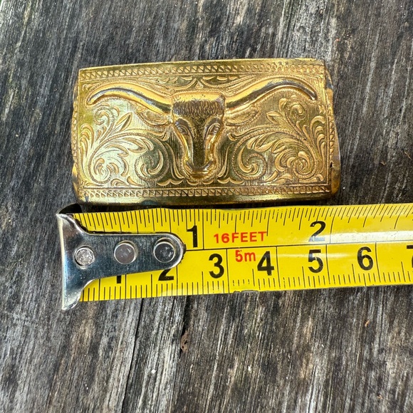 7 WESTERN COWBOY COWGIRL GOLD SILVER LONGHORN BULL CONCHOS NAVAJO 4 SKINNY BELT - Picture 4 of 6